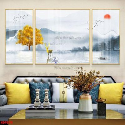 File gốc File tranh bộ hiện đại HD9870 (AI/EPS) cho in ấn