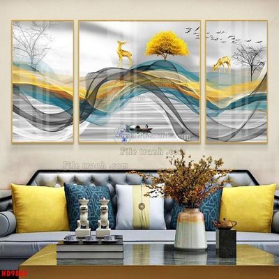 File in ấn chuyên nghiệp File tranh bộ hiện đại HD9882 (file gốc)