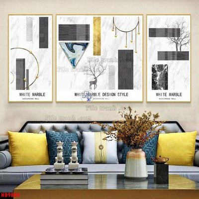 File tranh File tranh bộ hiện đại HD9884 (gốc) in vải canvas