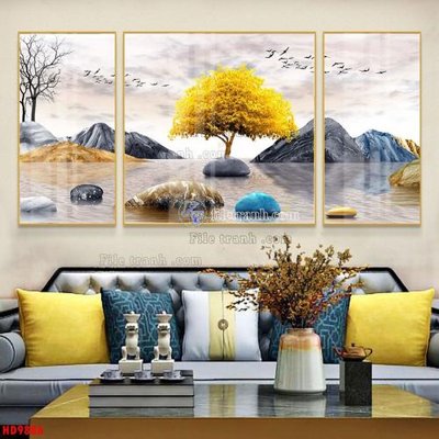 Hình ảnh file gốc in lụa File tranh bộ hiện đại HD9886