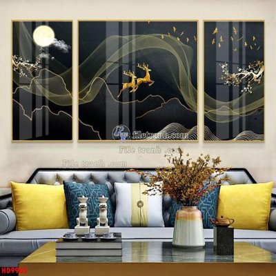 Tải file File tranh bộ hiện đại HD9905 (ảnh gốc) in gạch 3D