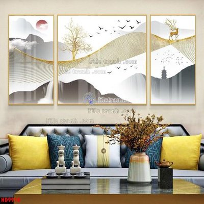 Ảnh mô tả file gốc in mica File tranh bộ hiện đại HD9910