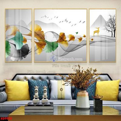 File in trần File tranh bộ hiện đại HD9922 (bản gốc 3D) sống động
