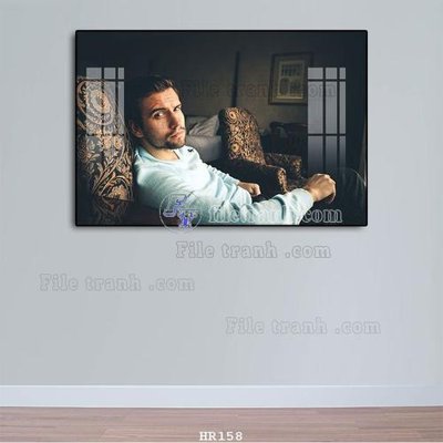 File tranh gốc File tranh quán cắt tóc HR158 chủ đề hiện đại