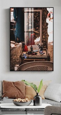 File in trần File tranh quán cắt tóc HR220 (file gốc) hoa văn 3D