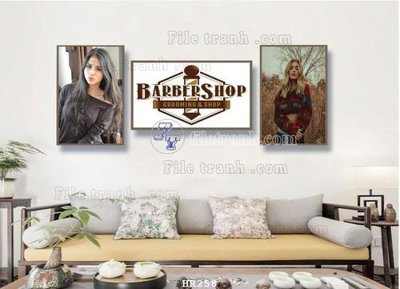 File in ấn File tranh quán cắt tóc HR258 (bản gốc) chất lượng cao