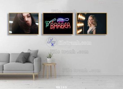 File in trần File tranh quán cắt tóc HR260 (bản gốc) phong cảnh