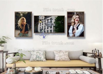 File in trần File tranh quán cắt tóc HR266 (bản gốc) bầu trời