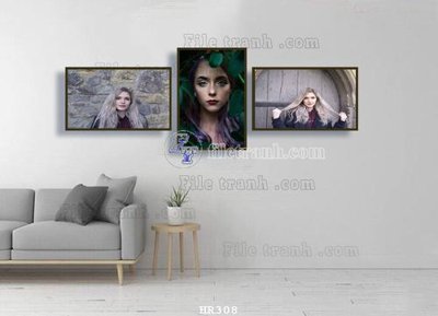 File tranh File tranh quán cắt tóc HR308 (gốc) chủ đề thành phố