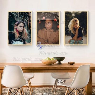 File gốc File tranh quán cắt tóc HR311 (trang trí) phòng ngủ