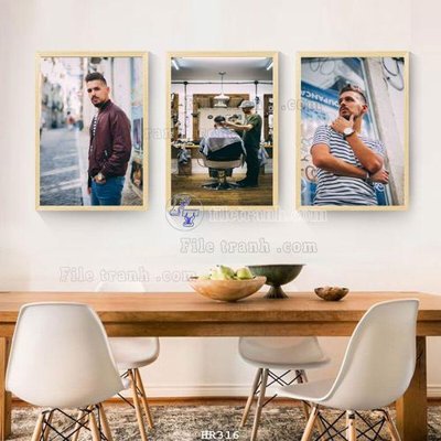 File gốc File tranh quán cắt tóc HR316 (thiết kế) cho in ấn