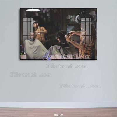 File tranh File tranh quán cắt tóc HR52 (ảnh gốc) độc quyền