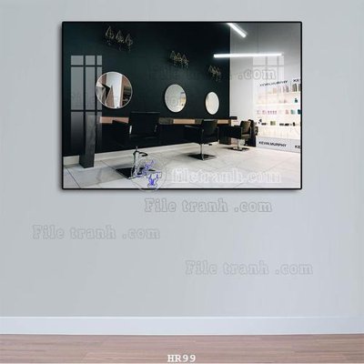 File tranh gốc PSD File tranh quán cắt tóc HR99 còn nguyên layer