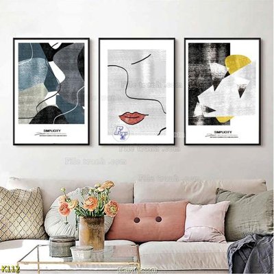 Download file File tranh treo hiện đại K112 (gốc) in mica đèn LED