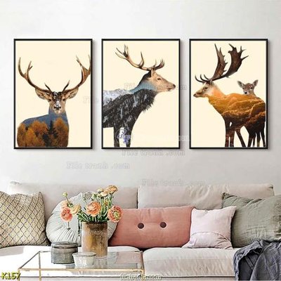 File tranh gốc File tranh treo hiện đại K157 (bản quyền) file PSD