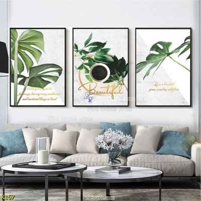 File tranh File tranh treo hiện đại K167 (bản gốc) in lụa dán tường