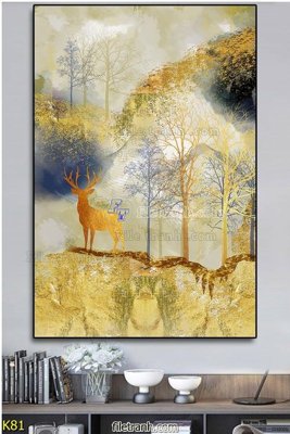 Tải file File tranh treo hiện đại K81 (gốc) chủ đề phong thủy