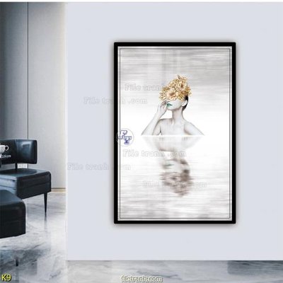 File gốc File tranh treo hiện đại K9 (in lụa) chi tiết cao