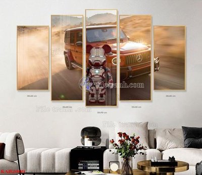 Tải file File tranhbộ 5 tấm kawas gấu bearbrick KAB2009 (gốc) in nhanh