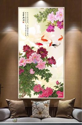 File gốc File tranh hiện đại pha lê gương KF100028 (ảnh chi tiết) để in trần