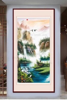 File tranh trang trí File tranh hiện đại pha lê gương KF100035 (file gốc)