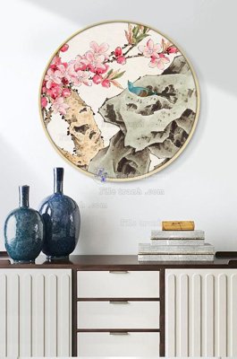 File tranh gốc in trần nhà File tranh hiện đại pha lê gương KF100106 3D