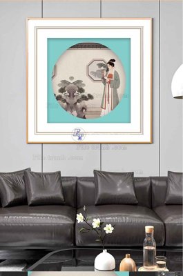 File tranh File tranh hiện đại pha lê gương KF100178 (gốc) phong cách tối giản