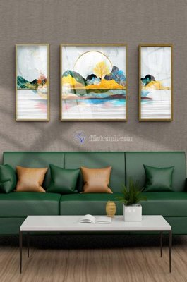 File ảnh File tranh hiện đại pha lê gương KF100237 (gốc) cho trang trí nhà hàng