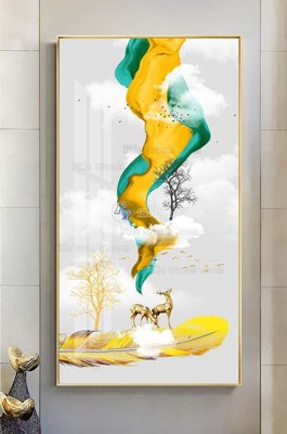 File in mica File tranh hiện đại pha lê gương KF100253 (bản gốc) sắc sảo