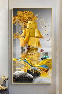 File tranh trang trí File tranh hiện đại pha lê gương KF100276 (tải file gốc)