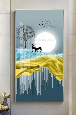 File in trần File tranh hiện đại pha lê gương KF100323 (bản gốc) 5D