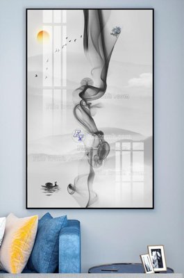 File in trần File tranh hiện đại pha lê gương KF100335 (bản gốc) phong cảnh