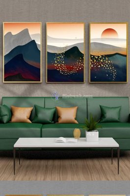 File in trần File tranh hiện đại pha lê gương KF100339 (file gốc) phong thủy