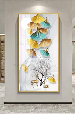 File tranh File tranh hiện đại pha lê gương KF100362 (gốc) chủ đề trừu tượng