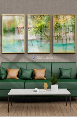 File gốc File tranh hiện đại pha lê gương KF100372 (cho in ấn) độc quyền