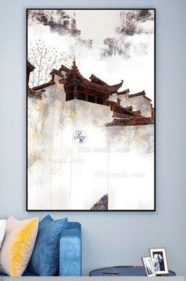 File gốc File tranh hiện đại pha lê gương KF100381 (trang trí) phòng ngủ