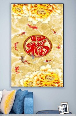 File in trần File tranh hiện đại pha lê gương KF100464 (bản gốc) đại dương