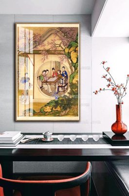 File in lụa File tranh hiện đại pha lê gương KF100641 (phong cảnh) File tranh hiện đại pha lê gương KF100641