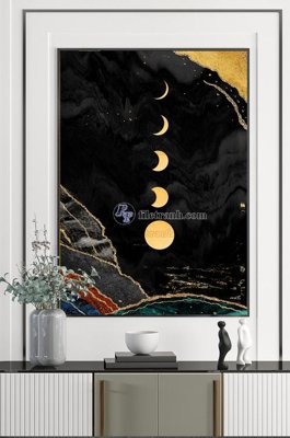 File tranh File tranh hiện đại pha lê gương KF100655 (bản gốc) treo phòng ăn