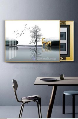 Download file File tranh hiện đại pha lê gương KF100729 (gốc) in mica đèn LED