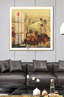 File gốc File tranh hiện đại pha lê gương KF100819 (in lụa) tranh phong thủy