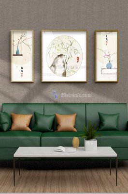 File tranh File tranh hiện đại pha lê gương KF100828 (gốc) in vải canvas