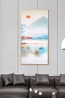 File in trần File tranh hiện đại pha lê gương KF100910 (bản gốc 3D) sống động