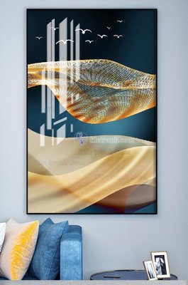 File in trần File tranh hiện đại pha lê gương KF100934 (bản gốc) hoa văn