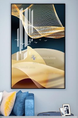 File in ấn File tranh hiện đại pha lê gương KF100938 chuyên nghiệp