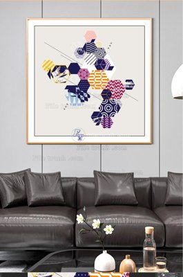 Hình ảnh file gốc File tranh hiện đại pha lê gương KF101000 cho in UV