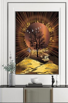 File gốc File tranh hiện đại pha lê gương KF101066 (phong cách) châu Âu