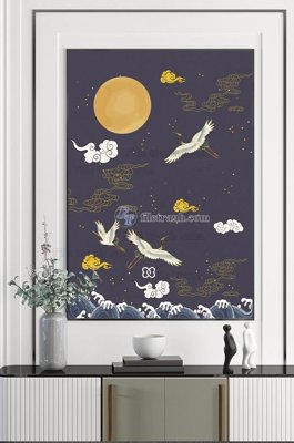 File gốc File tranh hiện đại pha lê gương KF101094 (in mica) làm bảng hiệu