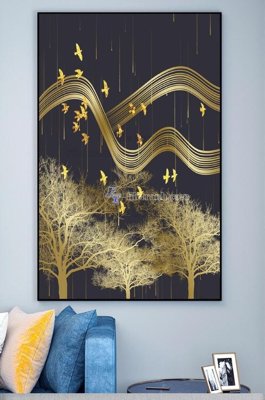 File tranh File tranh hiện đại pha lê gương KF101250 (gốc) chủ đề trừu tượng