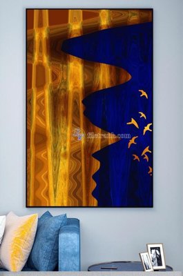 File gốc File tranh hiện đại pha lê gương KF101304 (in lụa) tranh mã đáo